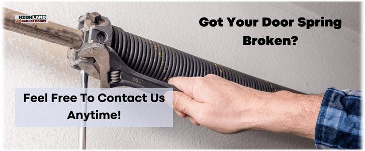 Broken Garage Door Spring Repair Highland CA (909) 324-3306